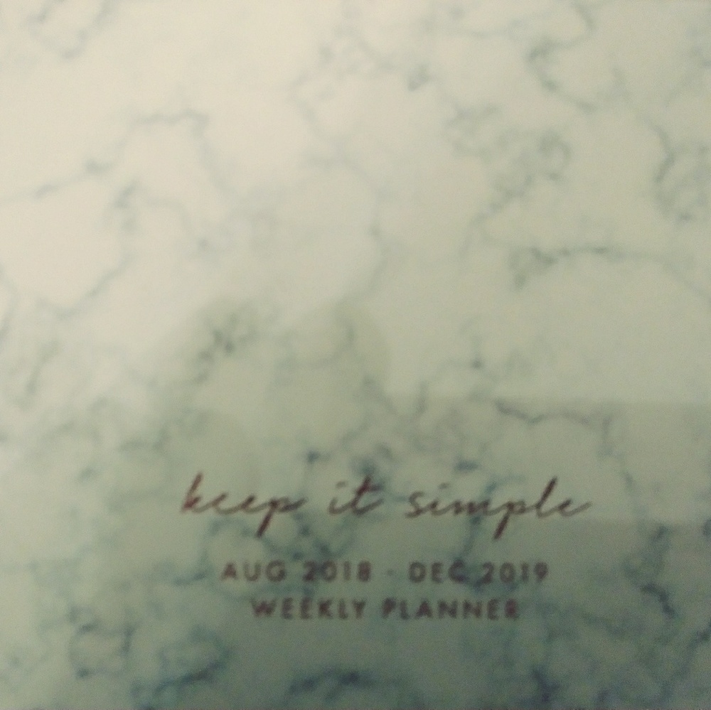Marble keep it simple blush planner